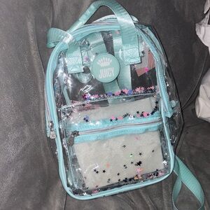 Juicy Couture' Starry Clear Backpack - Aqua